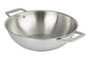 Wok Cristel Castel'Pro en acier inoxydable 18/10 3 ply avec 2 anses fixes - 34cm