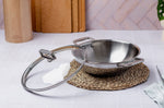 Wok Cristel Castel'Pro en acier inoxydable 18/10 3 ply avec 2 anses fixes