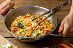 Wok Cristel Castel'Pro 28cm en acier inoxydable 18/10 3 ply 2 anses fixes avec couvercle