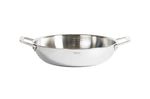 Sautoir Cristel Castel'Pro en acier inoxydable 18/10 5 ply avec 2 anses fixes - 16cm