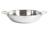 Sautoir Cristel Castel'Pro en acier inoxydable 18/10 5 ply avec 2 anses fixes - 20cm - 24cm