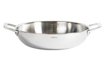 Sautoir Cristel Castel'Pro en acier inoxydable 18/10 5 ply avec 2 anses fixes - 20cm - 24cm