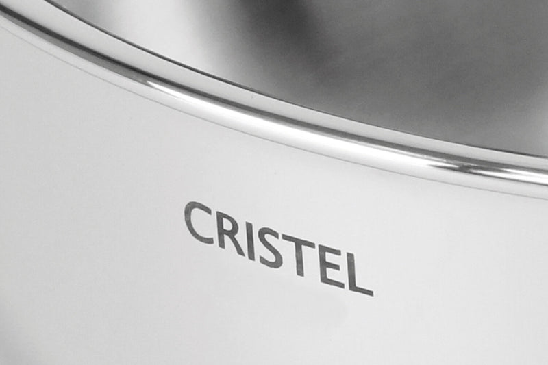 Sautoir Cristel Castel'Pro en acier inoxydable 18/10 5 ply avec 2 anses fixes