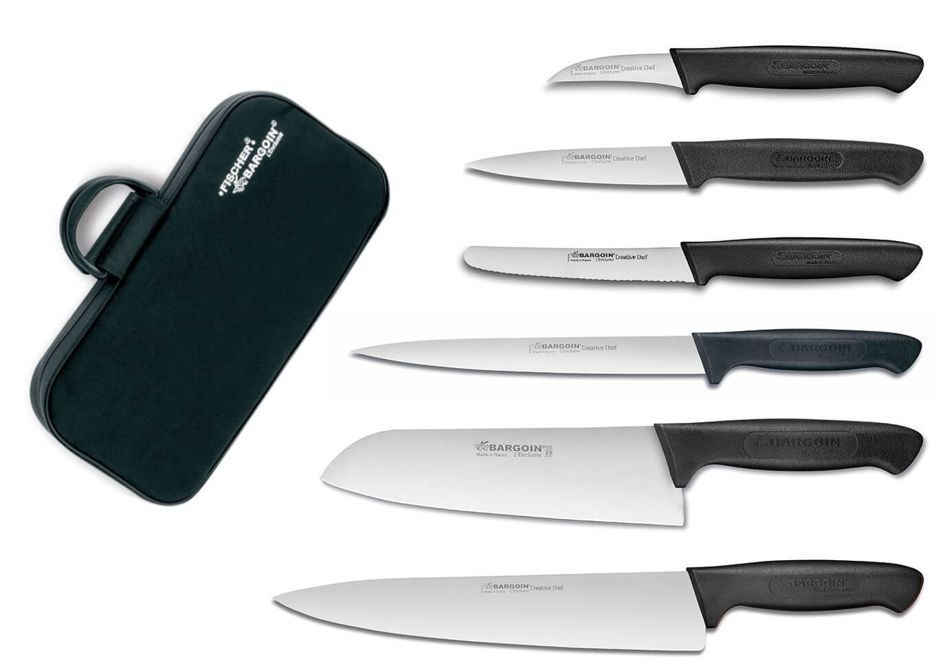 Mallette professionnelle Fischer Creative Chef 6 couteaux de cuisine