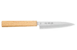 Couteau universel 13,5cm japonais artisanal Sakai Kikumori TS10 en chêne