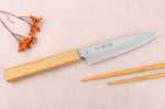 Couteau universel 13,5cm japonais artisanal Sakai Kikumori TS10 en chêne