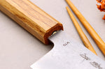 Couteau santoku 16,5cm japonais artisanal Sakai Kikumori TS10 en chêne