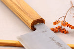 Couteau nakiri 16,5cm japonais artisanal Sakai Kikumori TS10 en chêne