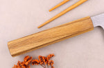 Couteau nakiri 16,5cm japonais artisanal Sakai Kikumori TS10 en chêne