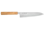 Couteau de chef 21cm japonais artisanal Sakai Kikumori TS10 en chêne