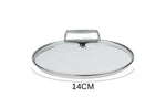 Couvercle en verre bombé Cristel Castel'Pro anse fixe en inox - 14cm