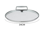 Couvercle en verre bombé Cristel Castel'Pro anse fixe en inox - 24cm