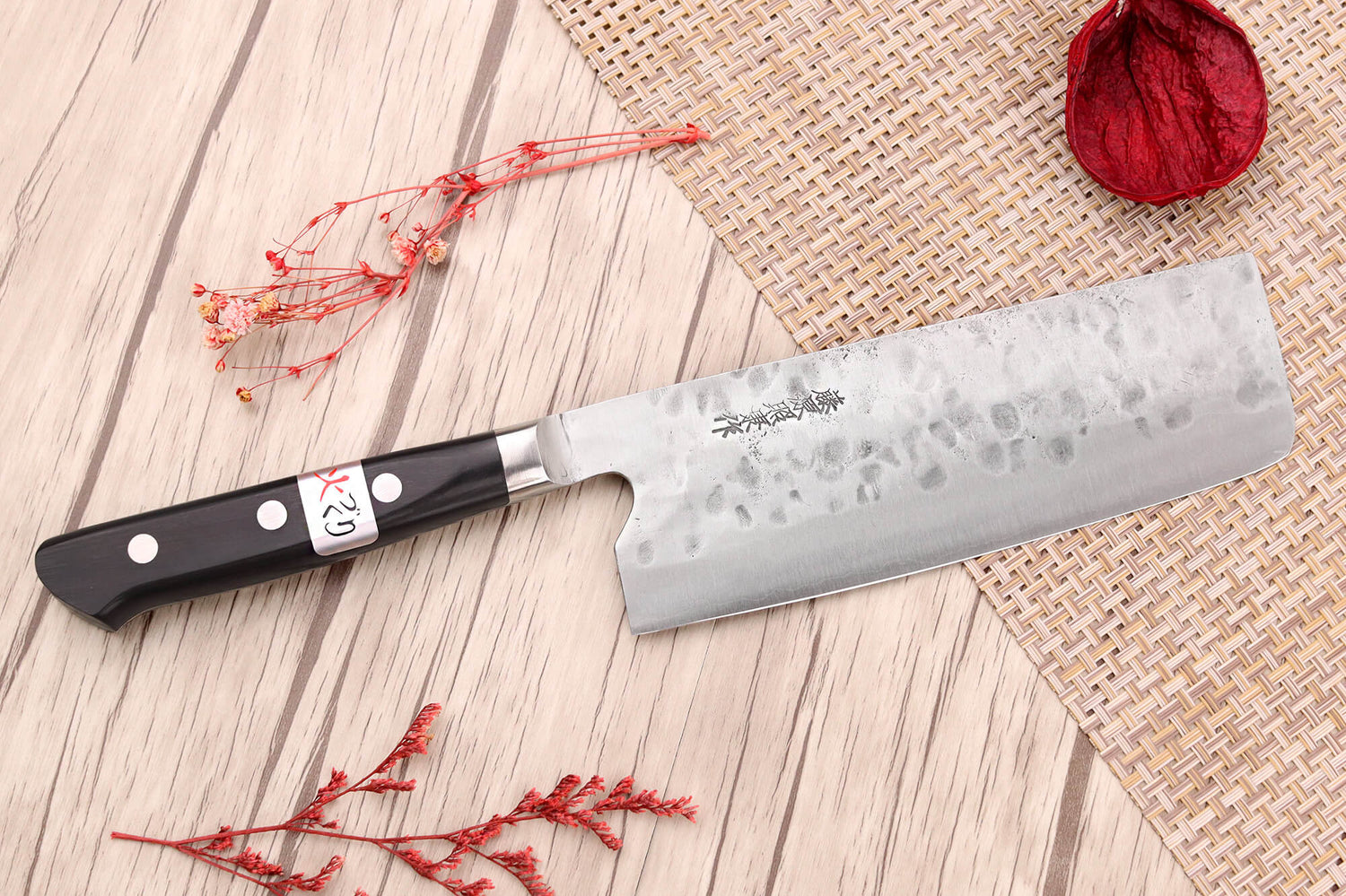 Couteau nakiri 16,5cm japonais artisanal Fujiwara Maboroshi