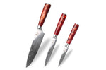Set de 3 couteaux Kutoyama Red Flame chef + universel + office