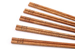 Set de 5 paires de baguettes chinoises Kutoyama en bois de wengé 25cm