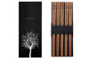 Set de 5 paires de baguettes chinoises Kutoyama en bois de wengé 25cm