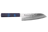 Couteau santoku japonais 17cm Sakai Takayuki Nanairo Blue Damas VG10