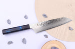 Couteau kiritsuke japonais 19cm Sakai Takayuki Nanairo Blue Damas VG10