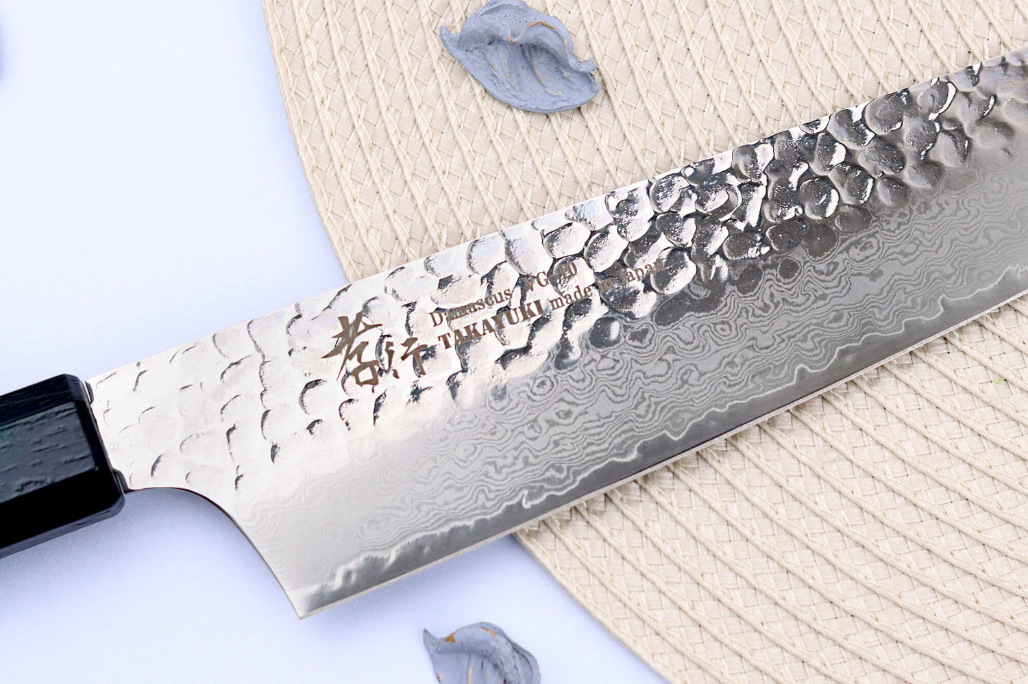 Couteau kiritsuke japonais 19cm Sakai Takayuki Nanairo Green Damas VG10