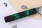 Couteau kiritsuke japonais 19cm Sakai Takayuki Nanairo Green Damas VG10