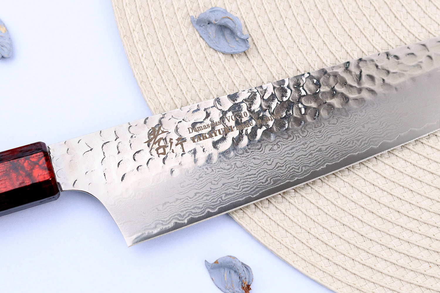 Couteau kiritsuke japonais 19cm Sakai Takayuki Nanairo Wine Damas VG10