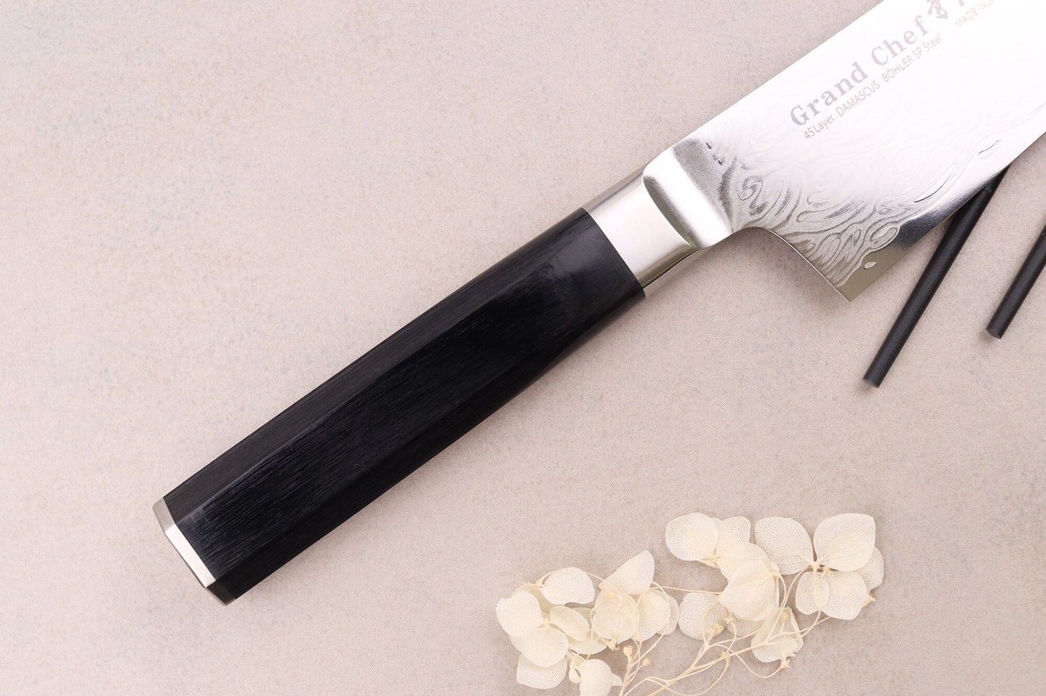 Couteau de chef 21cm japonais Sakai Takayuki Grand Chef Seigaiha Damas 45 couches