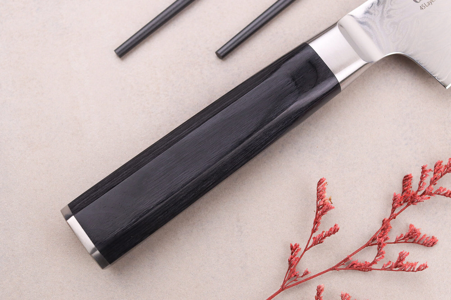 Couteau kengata chef 19cm japonais Sakai Takayuki Grand Chef Seigaiha Damas 45 couches