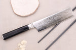 Couteau nakiri 16cm japonais Sakai Takayuki Grand Chef Seigaiha Damas 45 couches