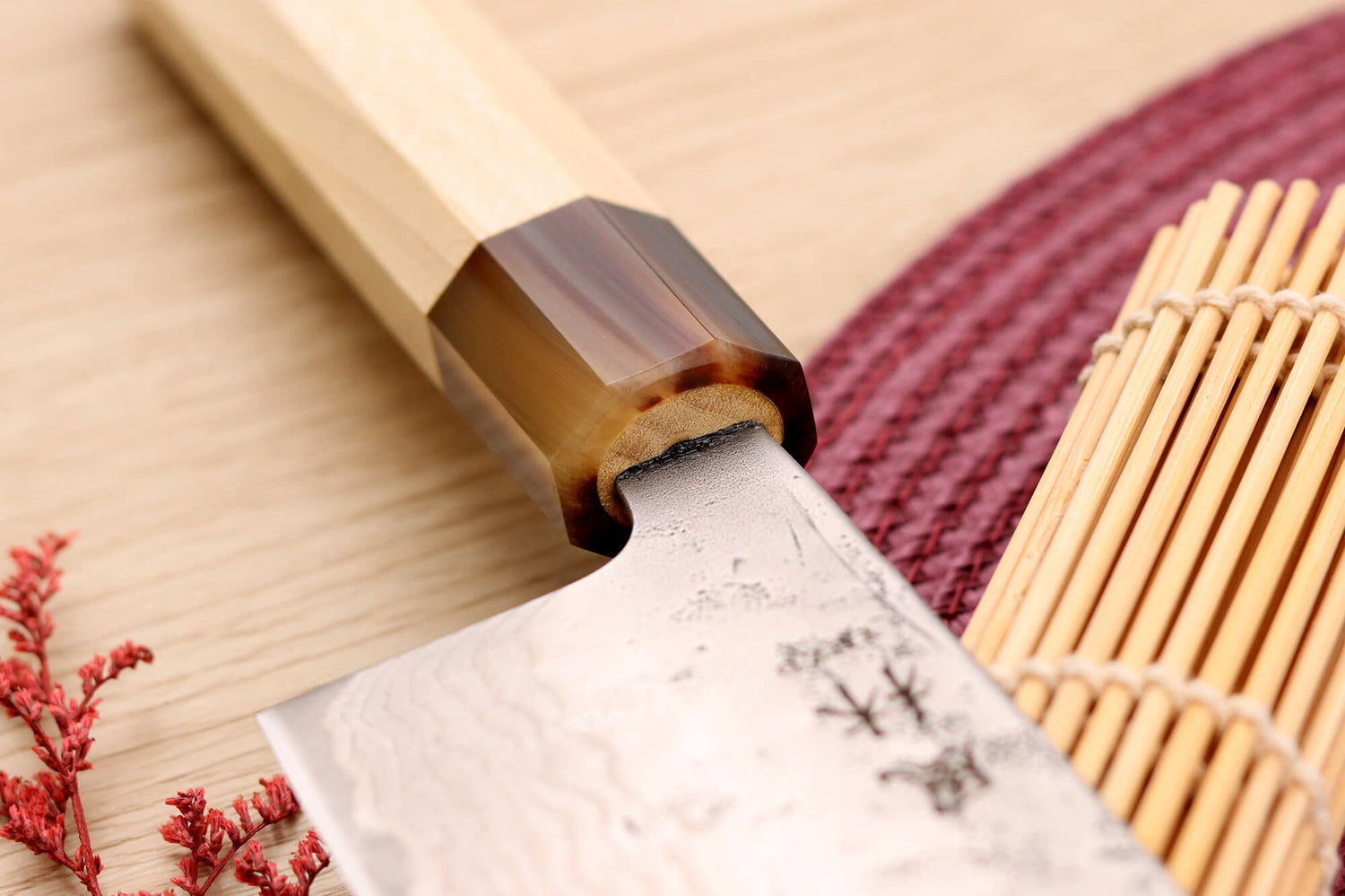 Couteau nakiri 16,5cm japonais artisanal Yuzo Haruto Damas