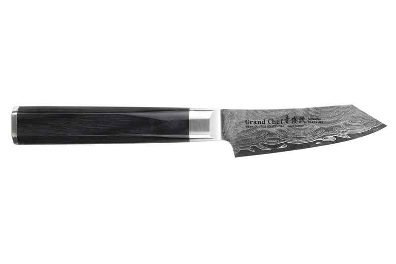 Couteau kengata office 8cm japonais Sakai Takayuki Grand Chef Seigaiha Damas 45 couches
