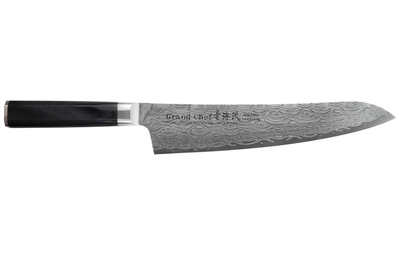 Couteau de chef 24cm japonais Sakai Takayuki Grand Chef Seigaiha Damas 45 couches