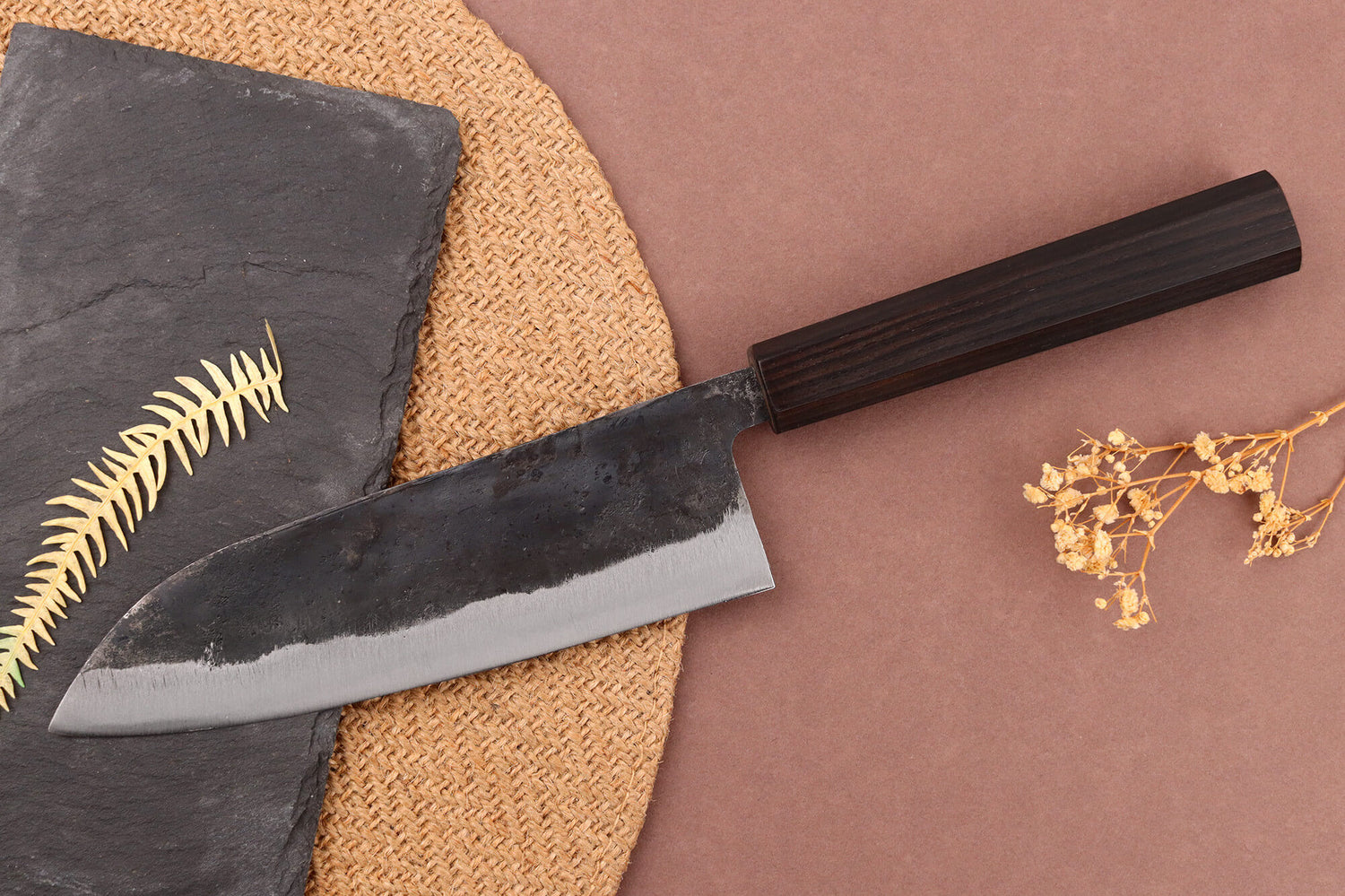 Couteau santoku 16,5cm japonais artisanal Yuzo Shinju BS2