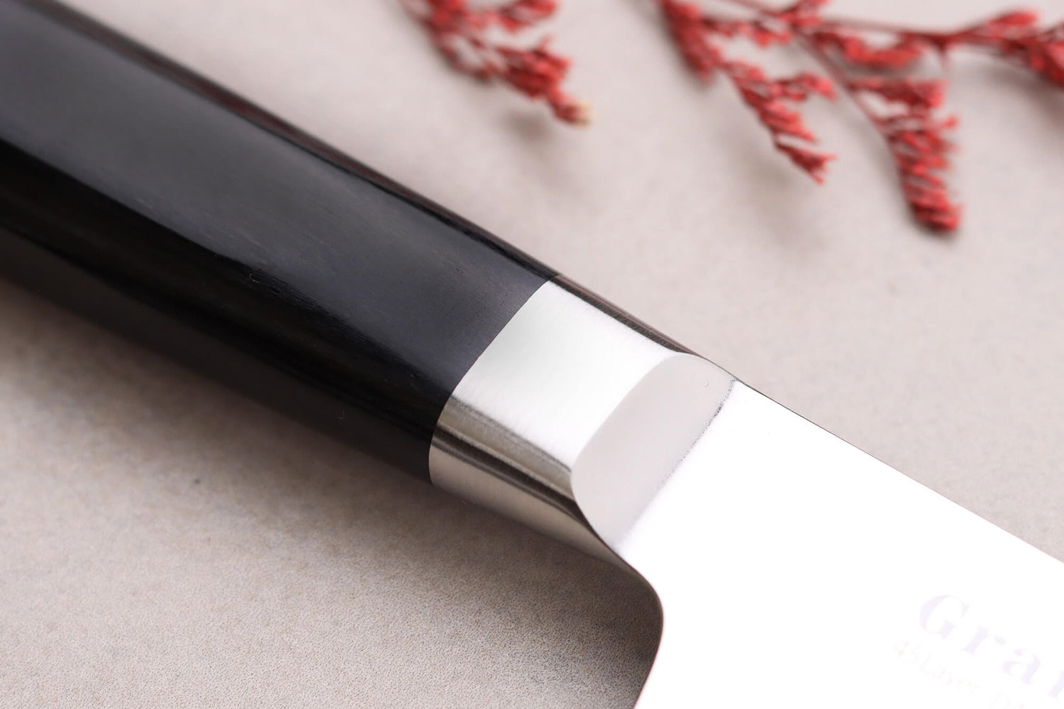 Couteau kengata santoku 16cm japonais Sakai Takayuki Grand Chef Seigaiha Damas 45 couches