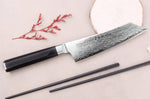 Couteau kengata santoku 16cm japonais Sakai Takayuki Grand Chef Seigaiha Damas 45 couches