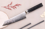 Couteau kengata santoku 16cm japonais Sakai Takayuki Grand Chef Seigaiha Damas 45 couches