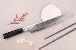 Couteau kengata sujihiki 25cm japonais Sakai Takayuki Grand Chef Seigaiha Damas 45 couches