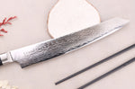 Couteau kengata sujihiki 25cm japonais Sakai Takayuki Grand Chef Seigaiha Damas 45 couches