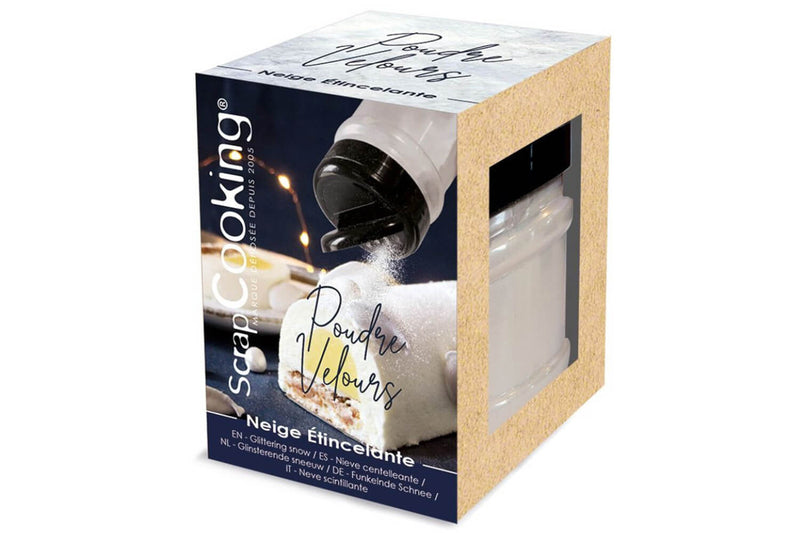Poudre de velours Scrapcooking pour gâteaux - Neige