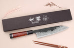 Couteau de chef 21cm japonais artisanal Kisuke Manaka Enn en cognassier avec 2 anneaux SECONDE VIE