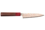 Couteau universel 13cm japonais artisanal Takeshi Saji VG10 Rainbow Nashiji