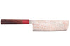 Couteau nakiri 16cm japonais artisanal Takeshi Saji VG10 Rainbow Nashiji