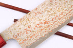 Couteau nakiri 16cm japonais artisanal Takeshi Saji VG10 Rainbow Nashiji