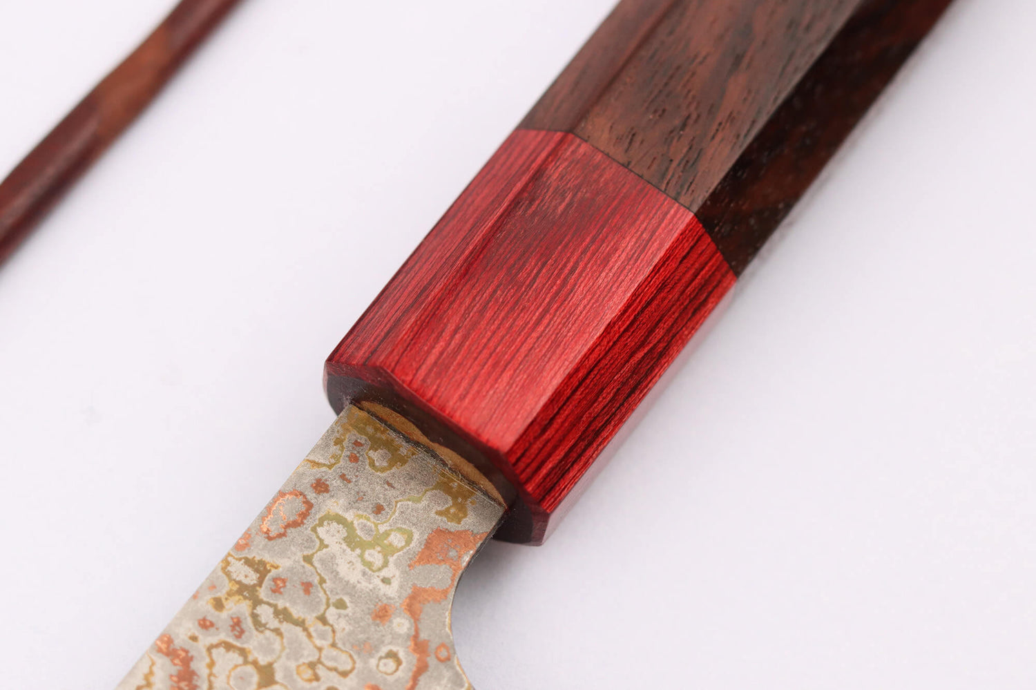 Couteau nakiri 16cm japonais artisanal Takeshi Saji VG10 Rainbow Nashiji