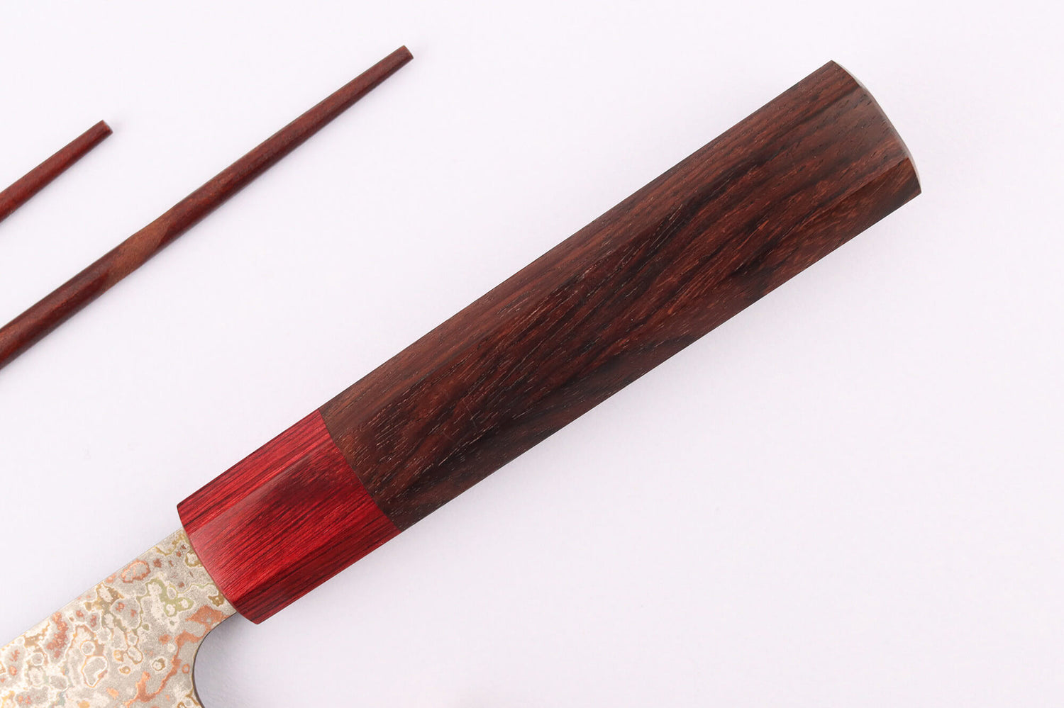 Couteau nakiri 16cm japonais artisanal Takeshi Saji VG10 Rainbow Nashiji