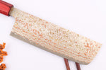 Couteau nakiri 16cm japonais artisanal Takeshi Saji VG10 Rainbow Nashiji