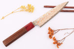 Couteau universel 13cm japonais artisanal Takeshi Saji VG10 Rainbow Nashiji