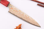 Couteau universel 13cm japonais artisanal Takeshi Saji VG10 Rainbow Nashiji