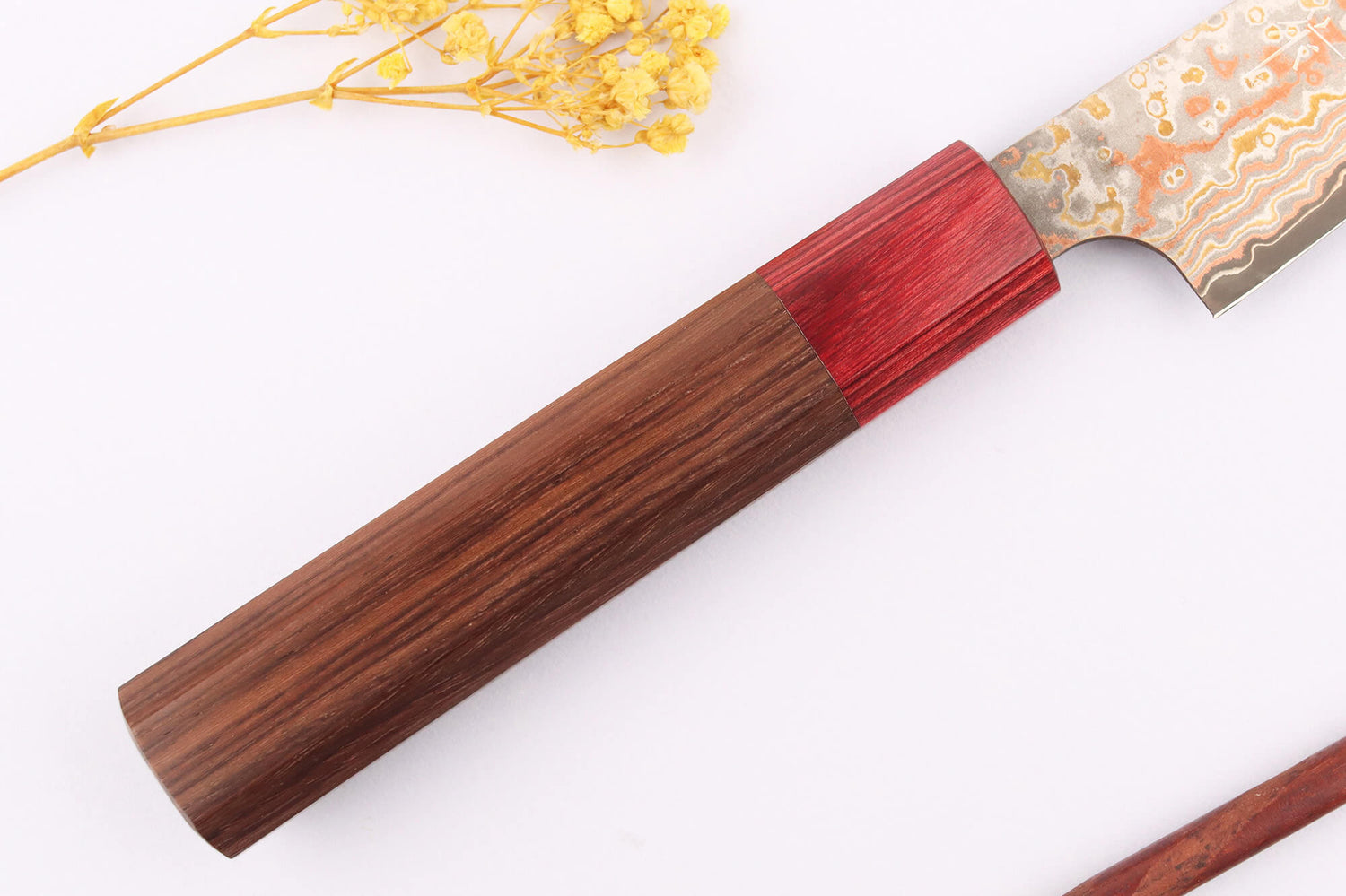 Couteau universel 13cm japonais artisanal Takeshi Saji VG10 Rainbow Nashiji