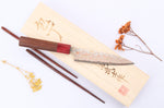 Couteau universel 13cm japonais artisanal Takeshi Saji VG10 Rainbow Nashiji