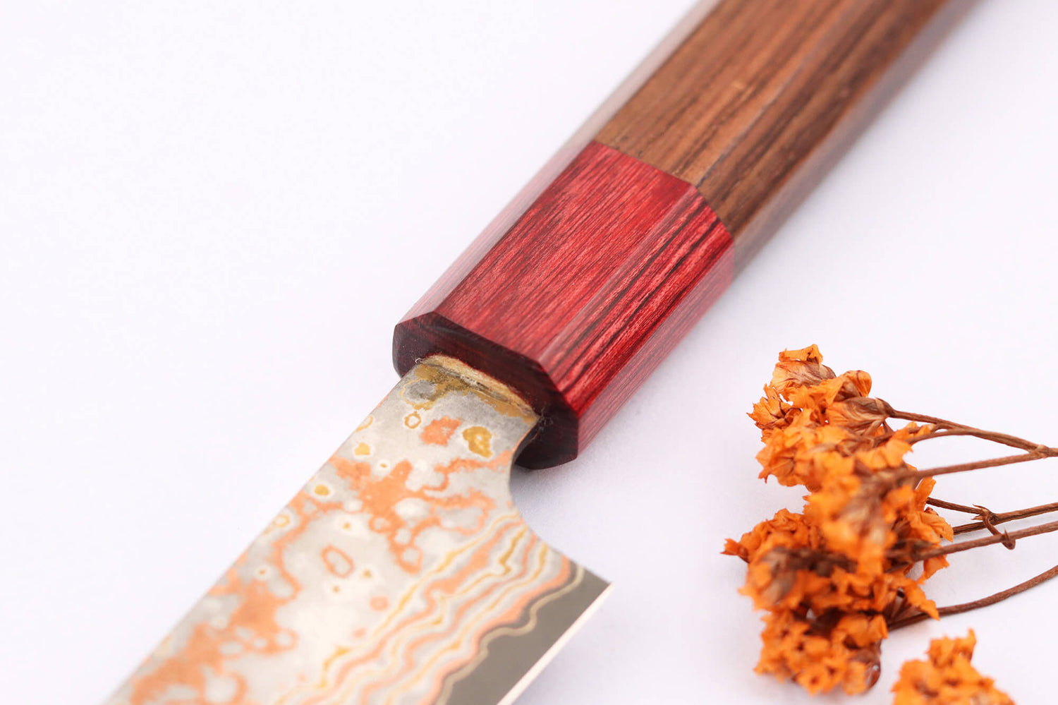 Couteau universel 13cm japonais artisanal Takeshi Saji VG10 Rainbow Nashiji